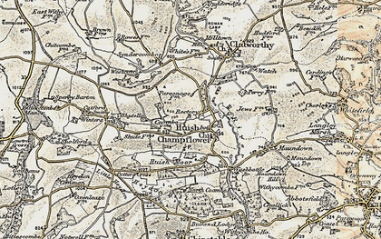 Old map of Huish Champflower in 1898-1900