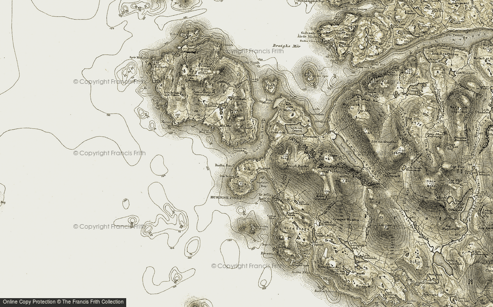 Old Map of Huisinis, 1911 in 1911