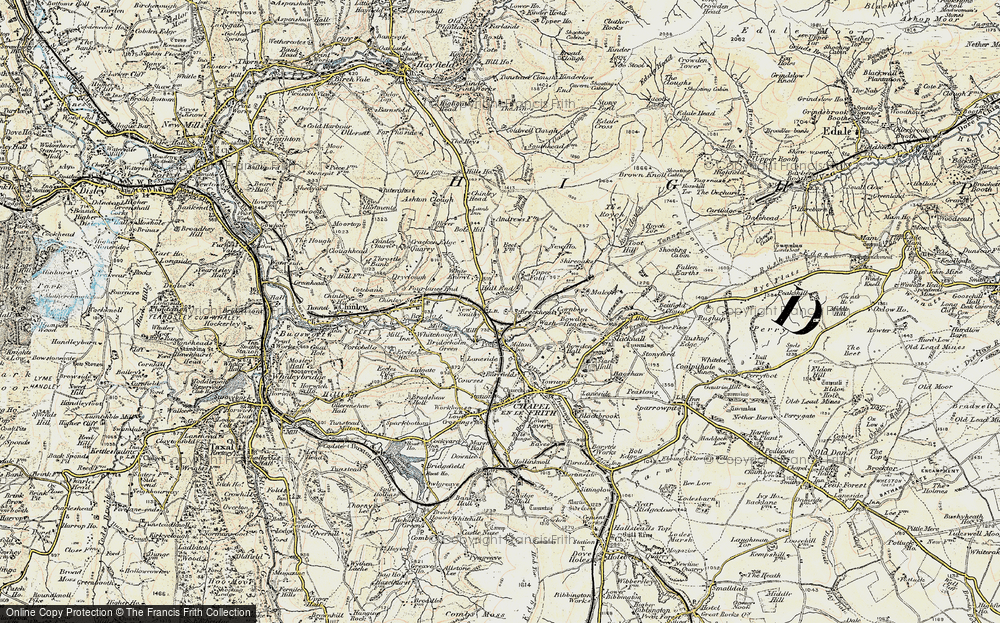 Old Map of Historic Map covering Breckhead in 1902-1903
