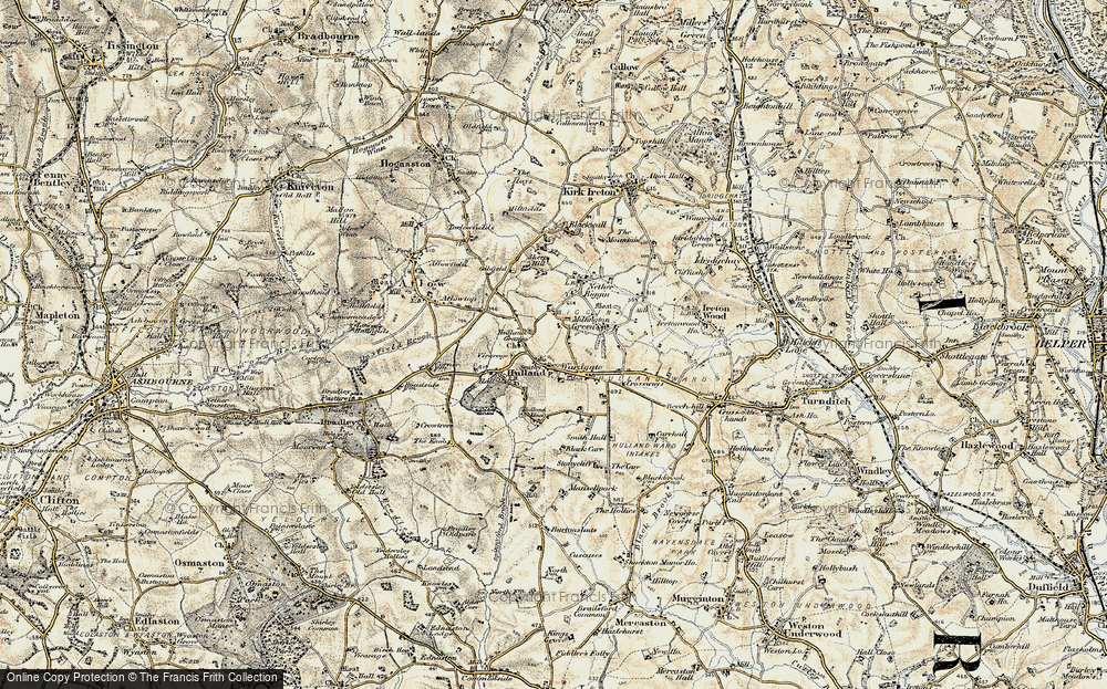 Old Map of Hulland Ward, 1902 in 1902