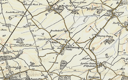 Old map of Bradfield Manor Fm in 1898-1899