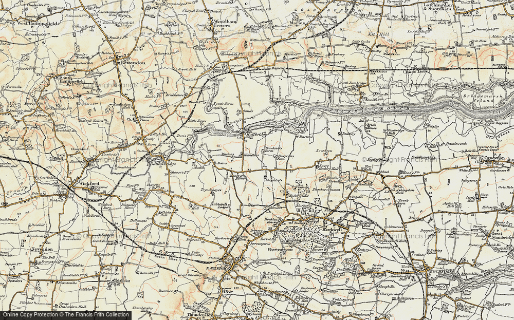 Old Map of Hullbridge, 1898 in 1898