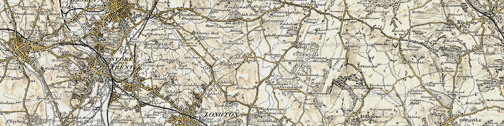 Old map of Hulme in 1902