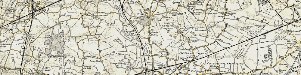 Old map of Hulme in 1903