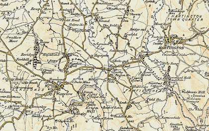 Old map of Archford Moor in 1902-1903