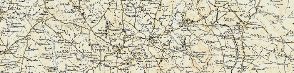 Old map of Archford Moor in 1902-1903