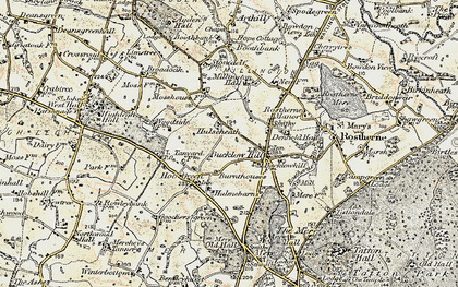 Old map of Hulseheath in 1902-1903