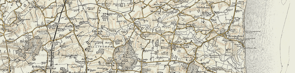 Old map of Brier Wood in 1901-1902