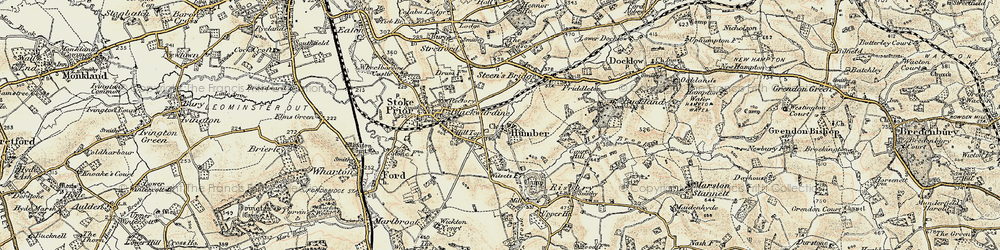 Old map of Humber in 1899-1902