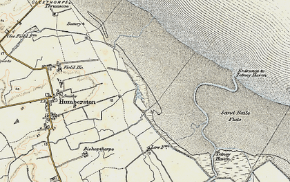 Old map of Humberston Fitties in 1903-1908