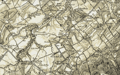 Old map of Blegbie in 1903-1904