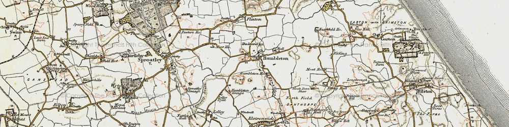 Old map of Humbleton in 1903-1908