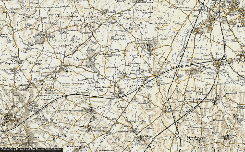 Old Map of Huncote, 1901-1903 in 1901-1903