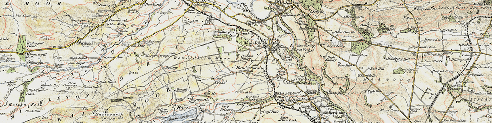 Old map of Hunderthwaite in 1903-1904