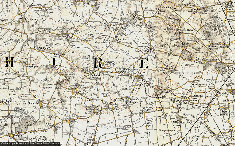 Old Map of Hundleby, 1902-1903 in 1902-1903