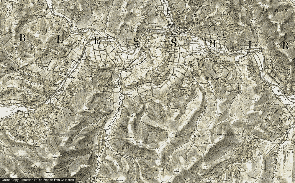 Old Map of Hundleshope, 1903-1904 in 1903-1904