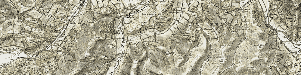 Old map of Hundleshope in 1903-1904
