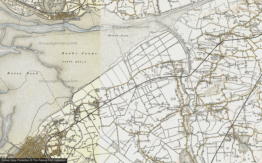 Old Map of Historic Map covering Banks Marsh in 1902-1903