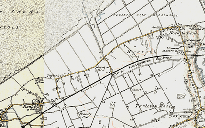 Old map of Hundred End in 1902-1903