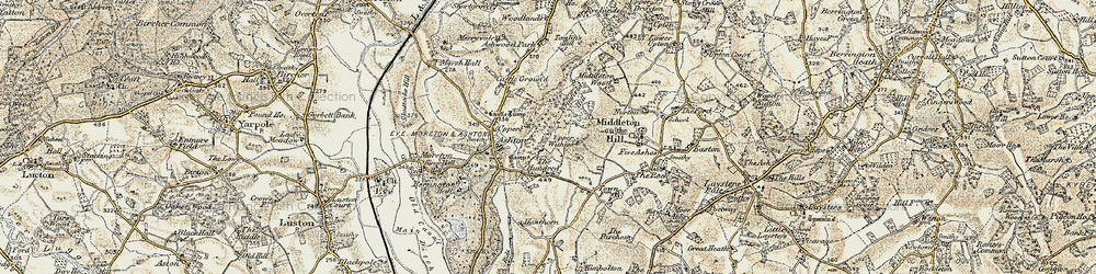 Old map of Hundred, The in 1899-1902