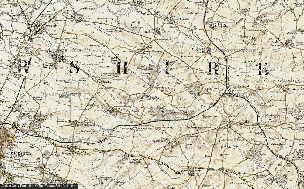Old Map of Hungarton, 1902-1903 in 1902-1903