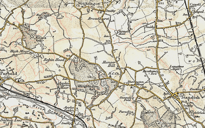 Old map of Hunger Hill in 1903