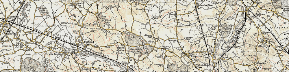 Old map of Hunger Hill in 1903