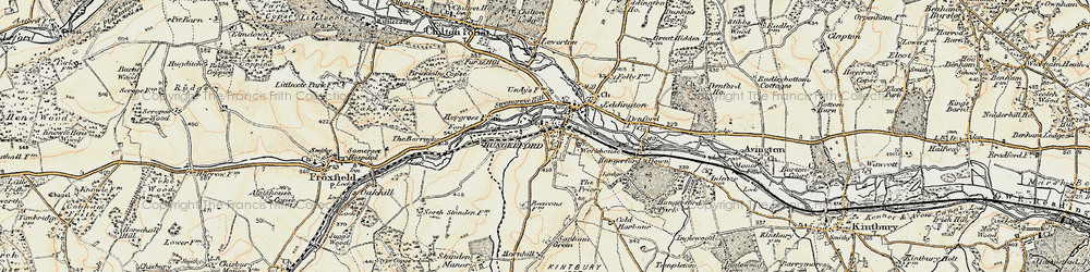 Old map of Hungerford in 1897-1900