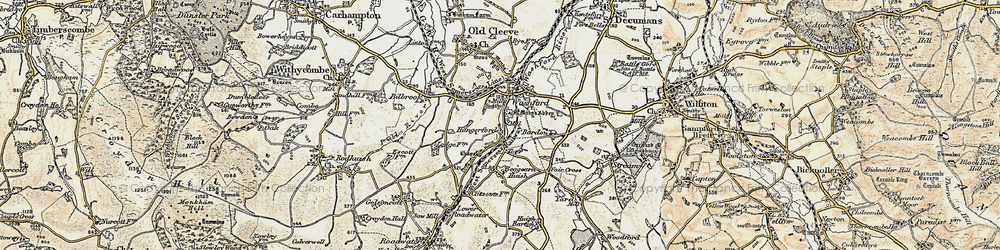 Old map of Bardon in 1898-1900