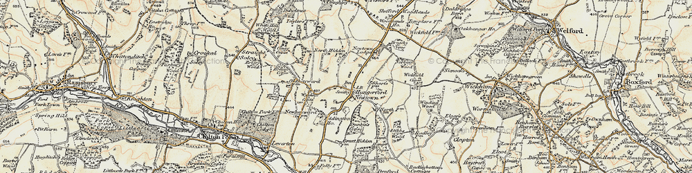 Old map of Hungerford Newtown in 1897-1900
