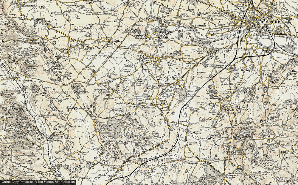 Old Map of Hungerstone, 1900-1901 in 1900-1901