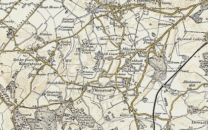 Old map of Hungerstone in 1900-1901