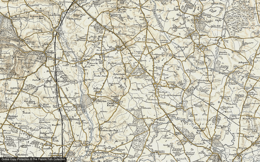 Old Map of Hungryhatton, 1902 in 1902