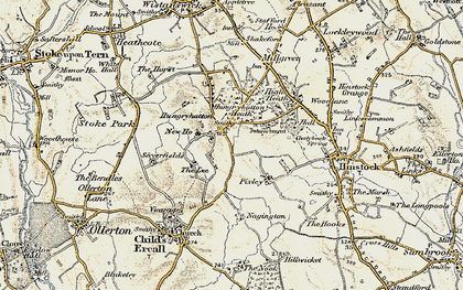 Old map of Hungryhatton in 1902
