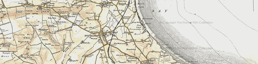 Old map of Hunmanby Gap in 1903-1904