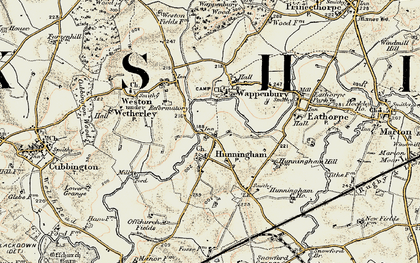 Old map of Hunningham in 1901-1902
