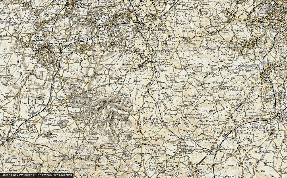 Old Map of Hunnington, 1901-1902 in 1901-1902