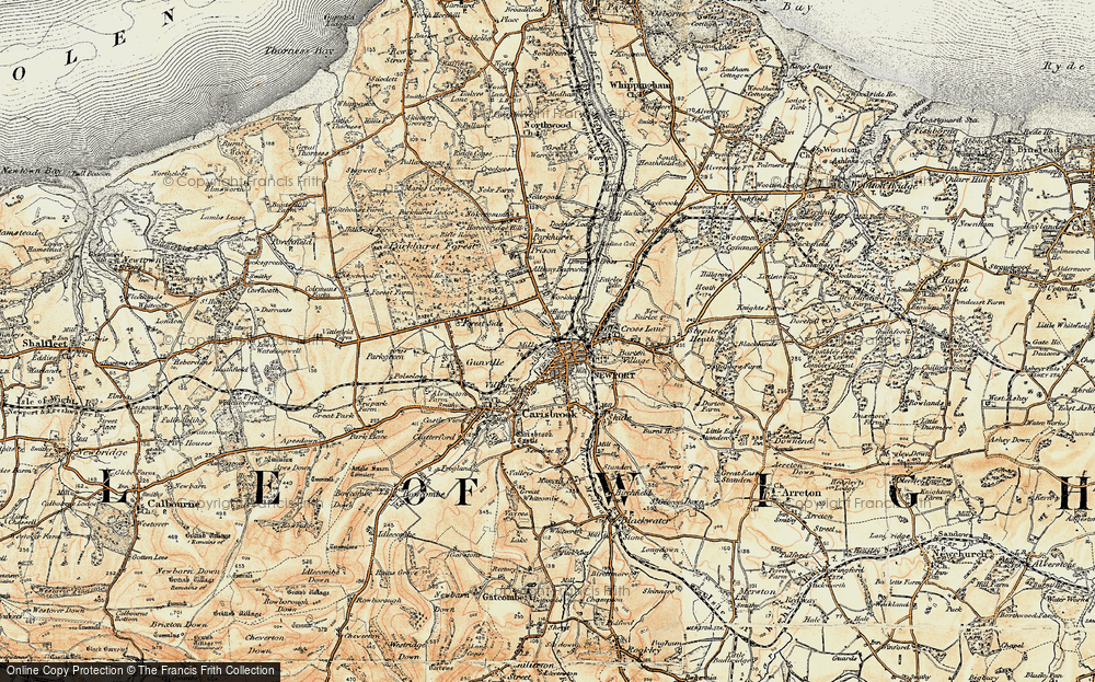 Old Map of Hunny Hill, 1899 in 1899