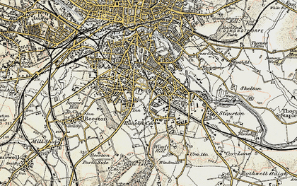 Old map of Hunslet in 1903