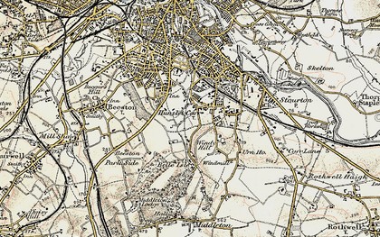 Old map of Hunslet Carr in 1903