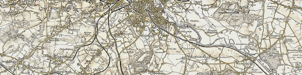 Old map of Hunslet Carr in 1903