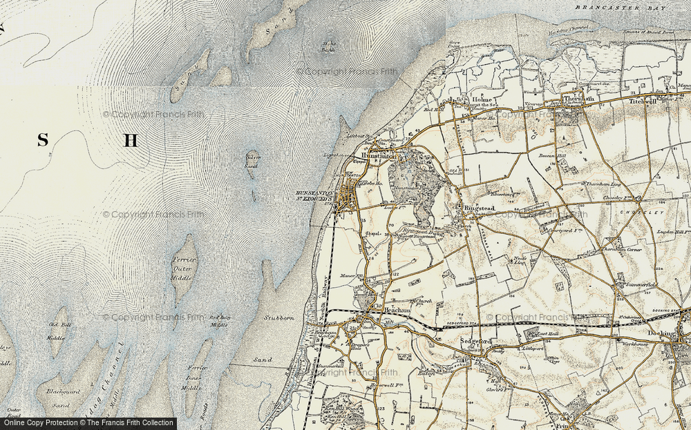 Old Map of Hunstanton, 1901-1902 in 1901-1902