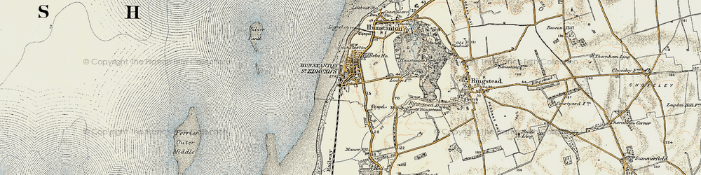 Old map of Hunstanton in 1901-1902