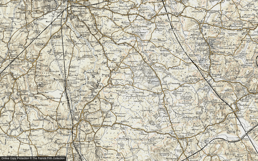 Old Map of Hunsterson, 1902 in 1902