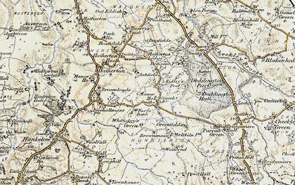 Old map of Broomlands in 1902