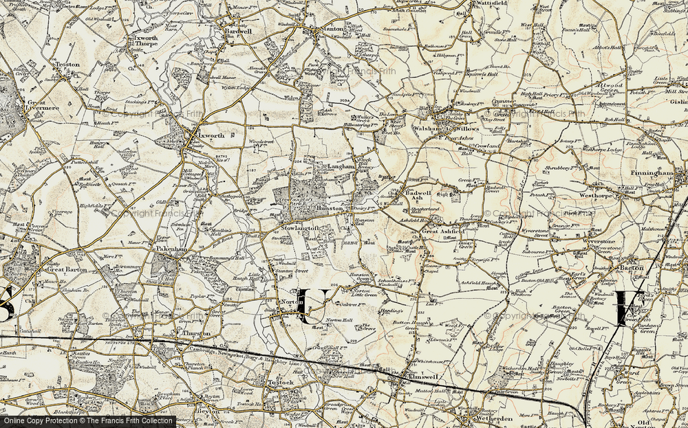 Old Map of Hunston, 1901 in 1901