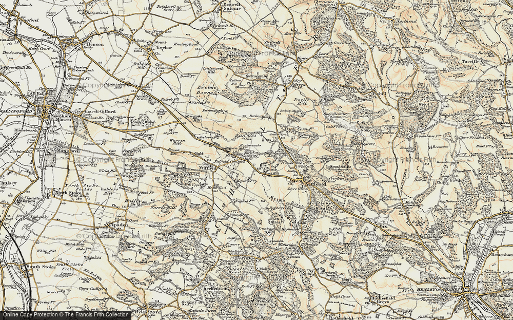 Old Map of Huntercombe End, 1897-1898 in 1897-1898