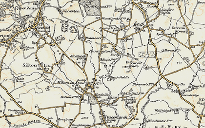 Old map of Huntingford in 1897-1899