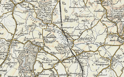 Old map of Huntingford in 1898-1899