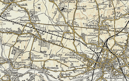 Old map of Huntington in 1900-1901